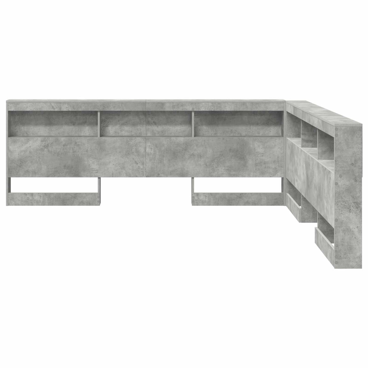 vidaXL Storage Headboard Concrete Grey 180 cm Engineered Wood