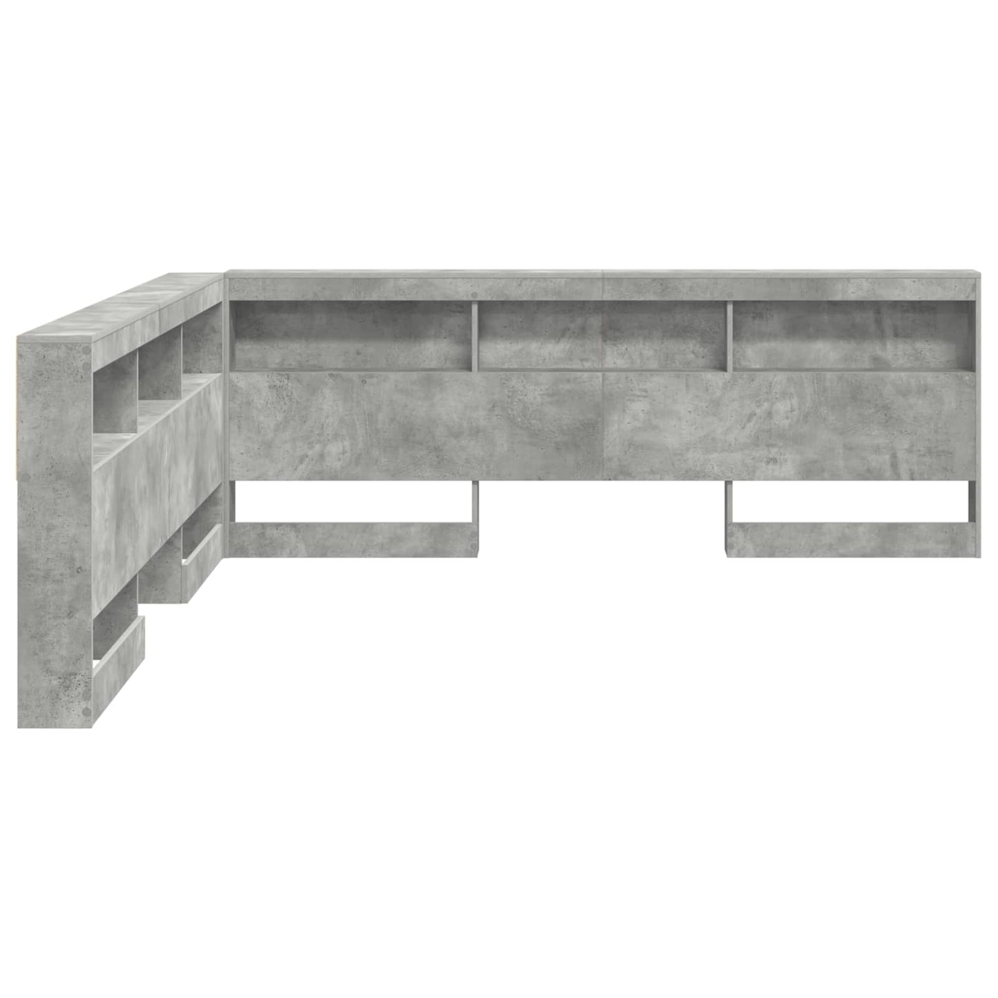 vidaXL Storage Headboard Concrete Grey 180 cm Engineered Wood