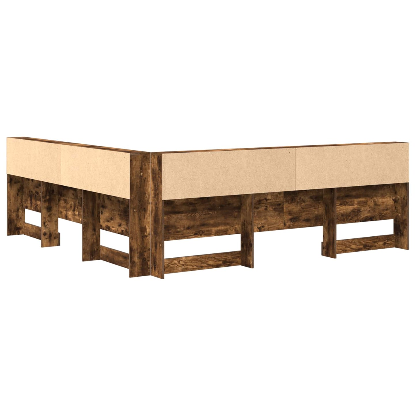 vidaXL Storage Headboard with Shelf Smoked Oak 180 cm Engineered Wood