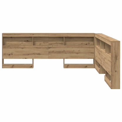 vidaXL Storage Headboard Artisan Oak Engineered Wood