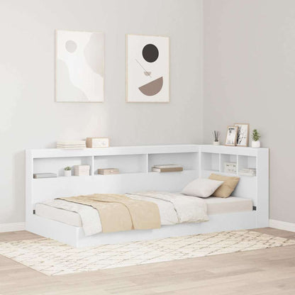 vidaXL Storage Headboard White Engineered Wood