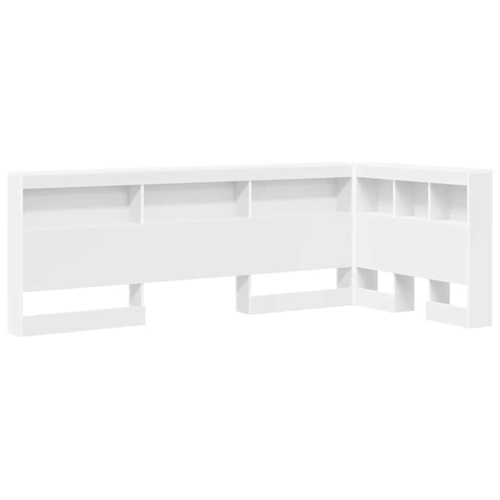 vidaXL Storage Headboard White Engineered Wood