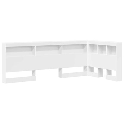 vidaXL Storage Headboard White Engineered Wood