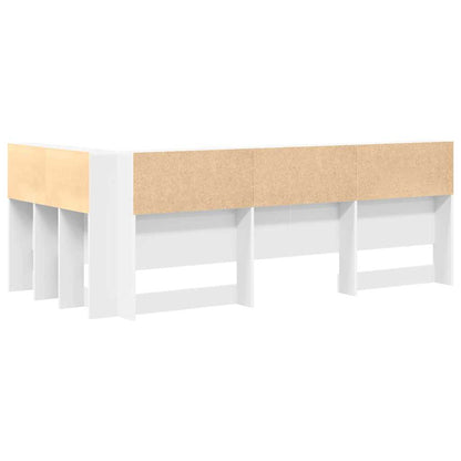 vidaXL Storage Headboard White Engineered Wood