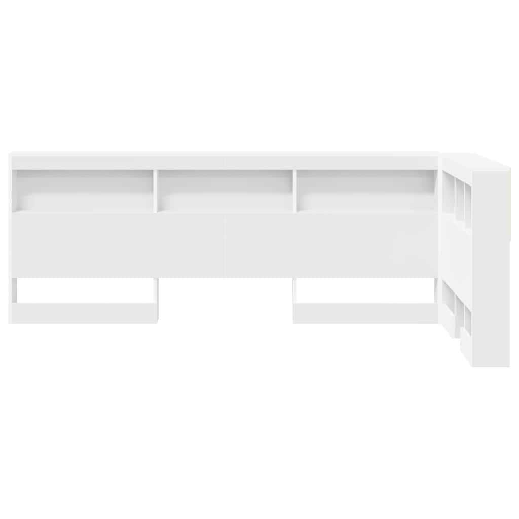 vidaXL Storage Headboard White Engineered Wood