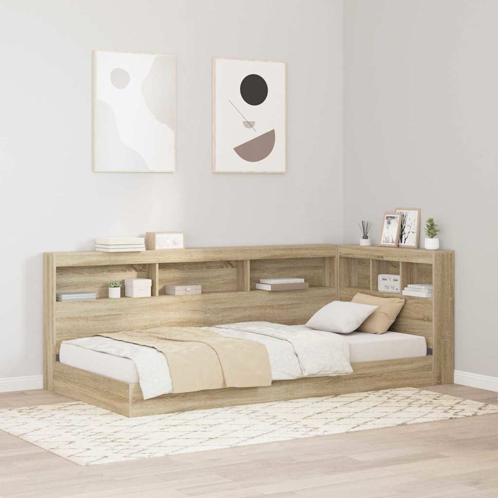 vidaXL Storage Headboard Sonoma Oak Engineered Wood