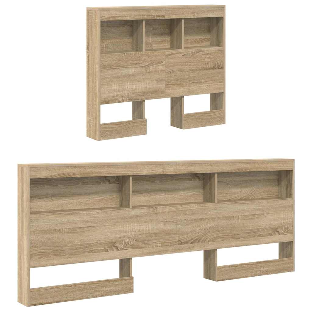 vidaXL Storage Headboard Sonoma Oak Engineered Wood
