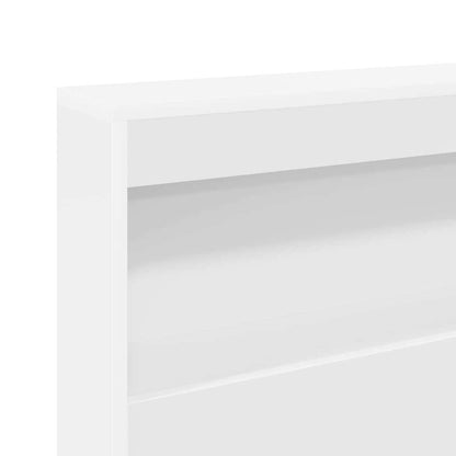 vidaXL Storage Headboard White Engineered Wood