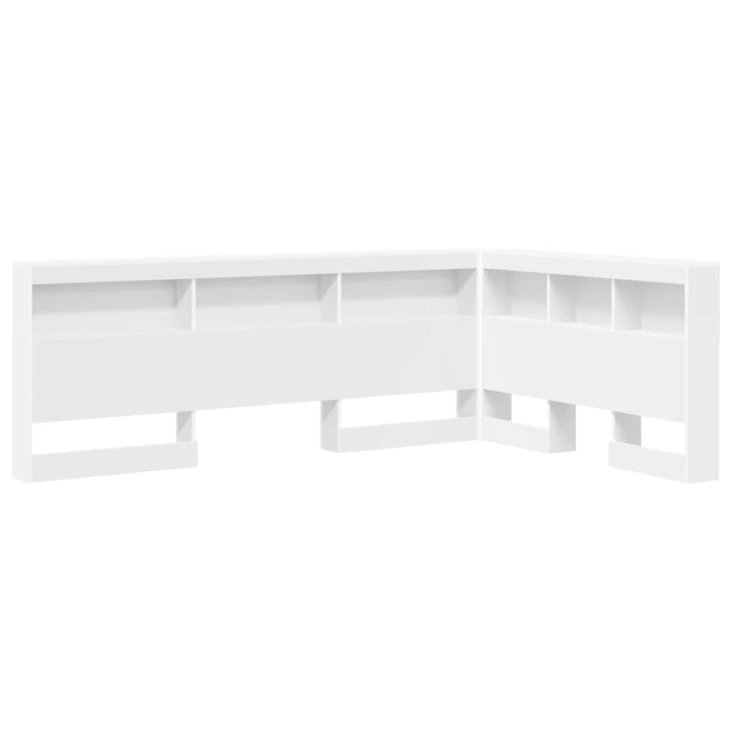 vidaXL Storage Headboard White Engineered Wood