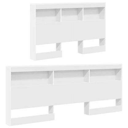 vidaXL Storage Headboard White Engineered Wood
