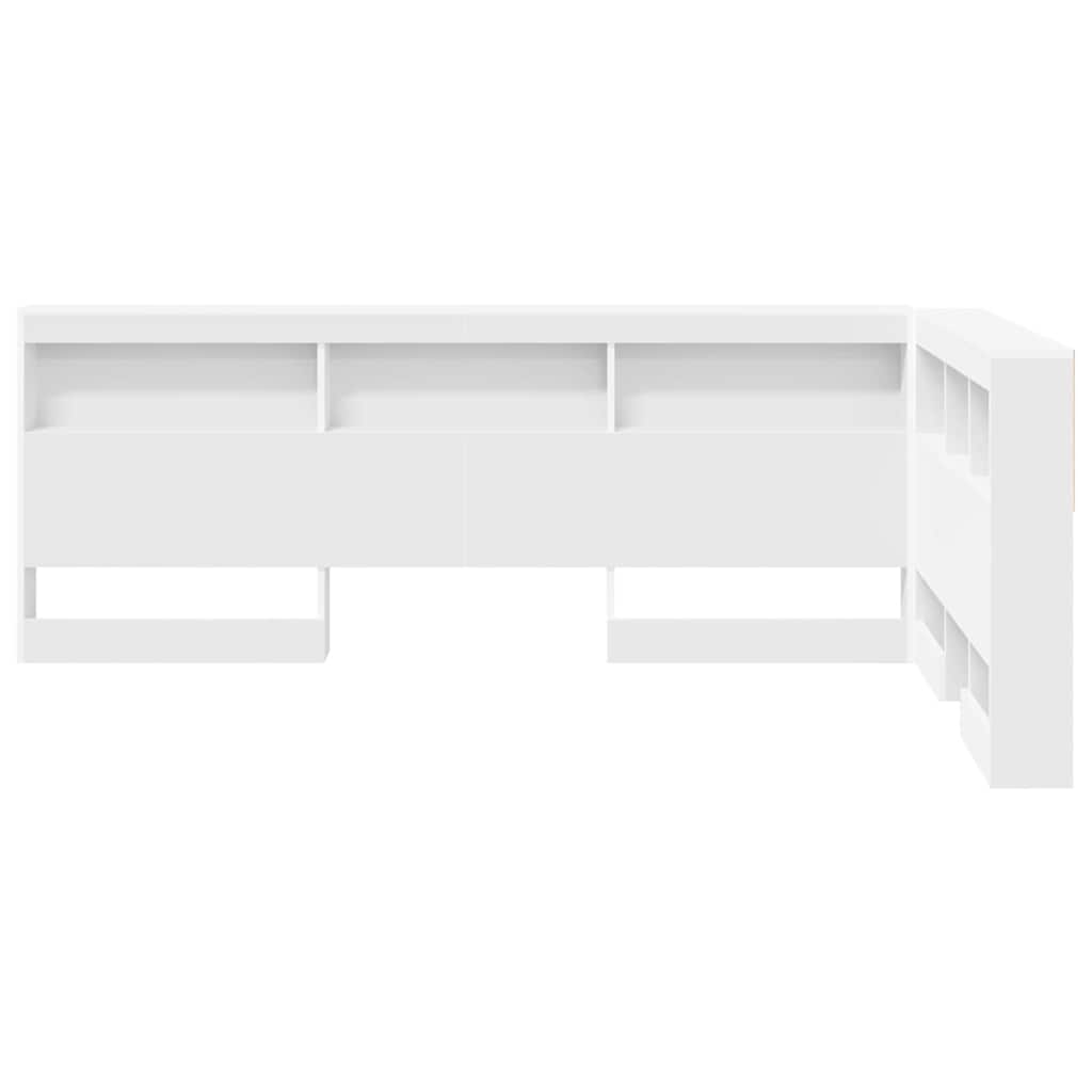 vidaXL Storage Headboard White Engineered Wood