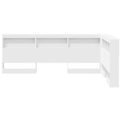 vidaXL Storage Headboard White Engineered Wood