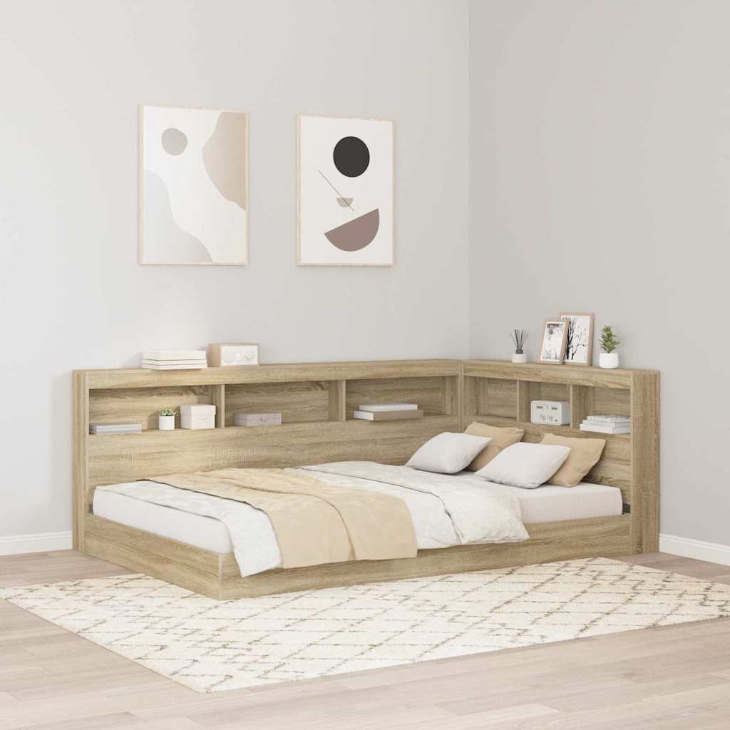 vidaXL Storage Headboard Sonoma Oak Engineered Wood