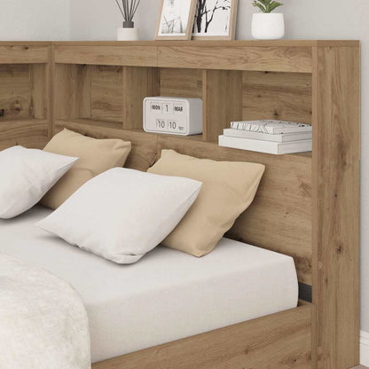 vidaXL Storage Headboard Artisan Oak Engineered Wood