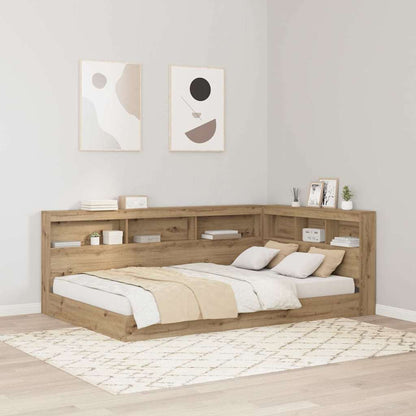 vidaXL Storage Headboard Artisan Oak Engineered Wood