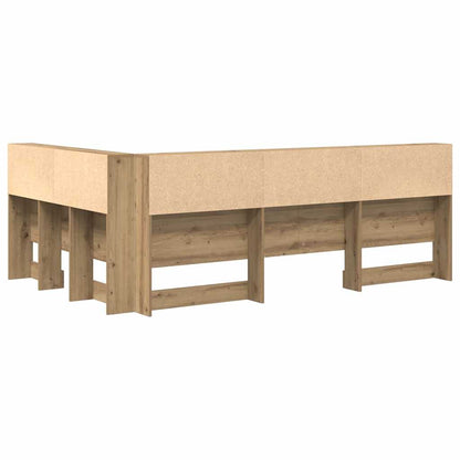 vidaXL Storage Headboard Artisan Oak Engineered Wood