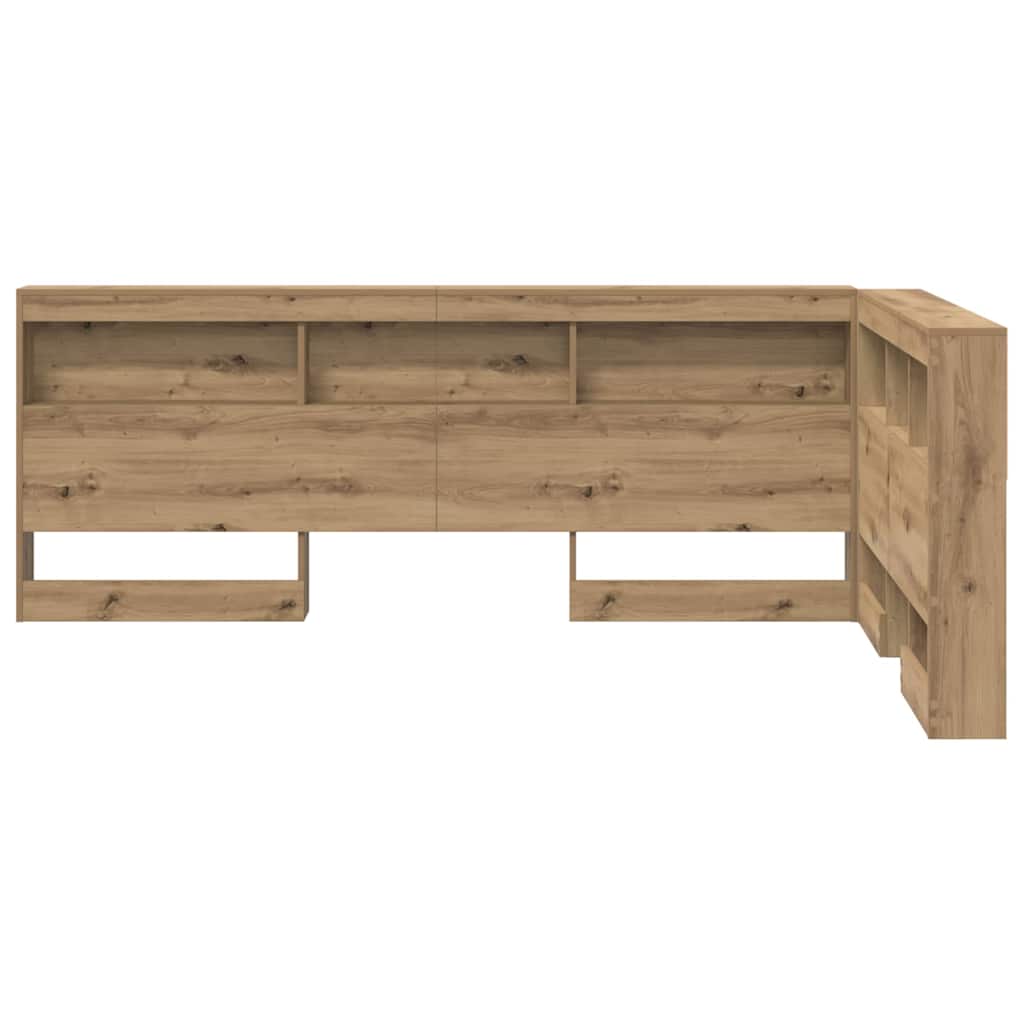 vidaXL Storage Headboard Artisan Oak Engineered Wood