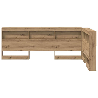 vidaXL Storage Headboard Artisan Oak Engineered Wood