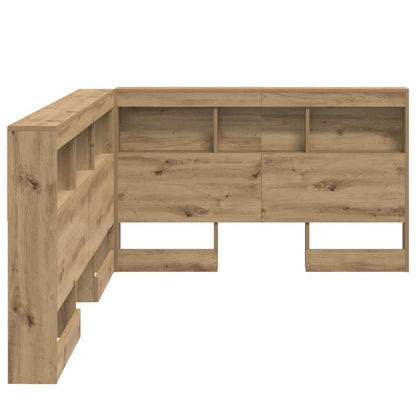 vidaXL Storage Headboard Artisan Oak Engineered Wood