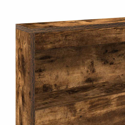 vidaXL Storage Headboard Smoked Oak Engineered Wood