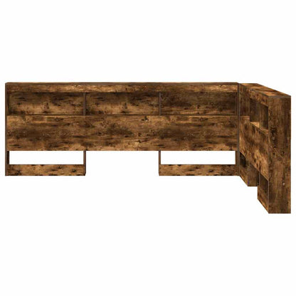 vidaXL Storage Headboard Smoked Oak Engineered Wood