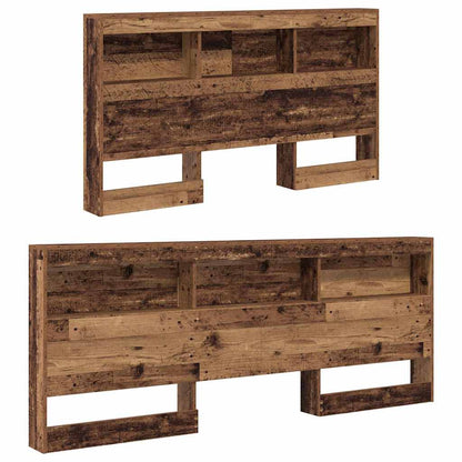 vidaXL Storage Headboard Old Wood Engineered Wood