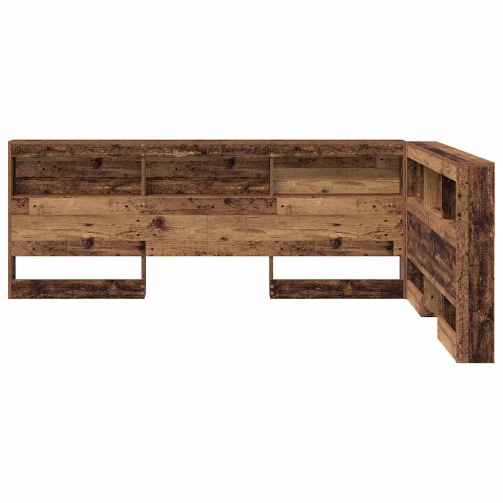 vidaXL Storage Headboard Old Wood Engineered Wood