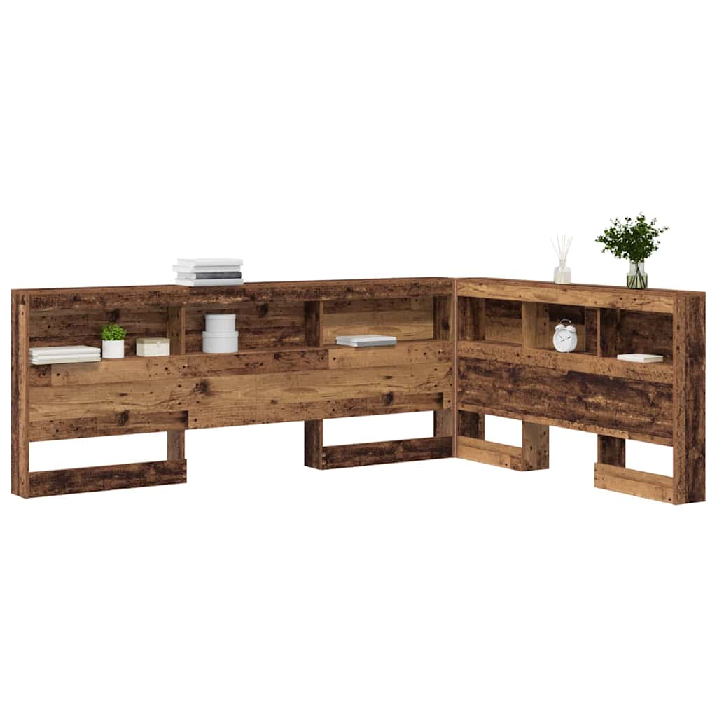 vidaXL Storage Headboard Old Wood Engineered Wood