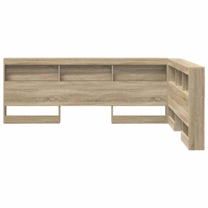 vidaXL Storage Headboard with Shelf Sonoma Oak 135 cm Engineered Wood