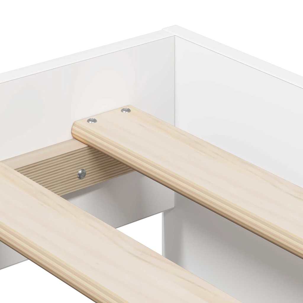 vidaXL Storage Bed Frame with Storage White 80 cm Engineered Wood