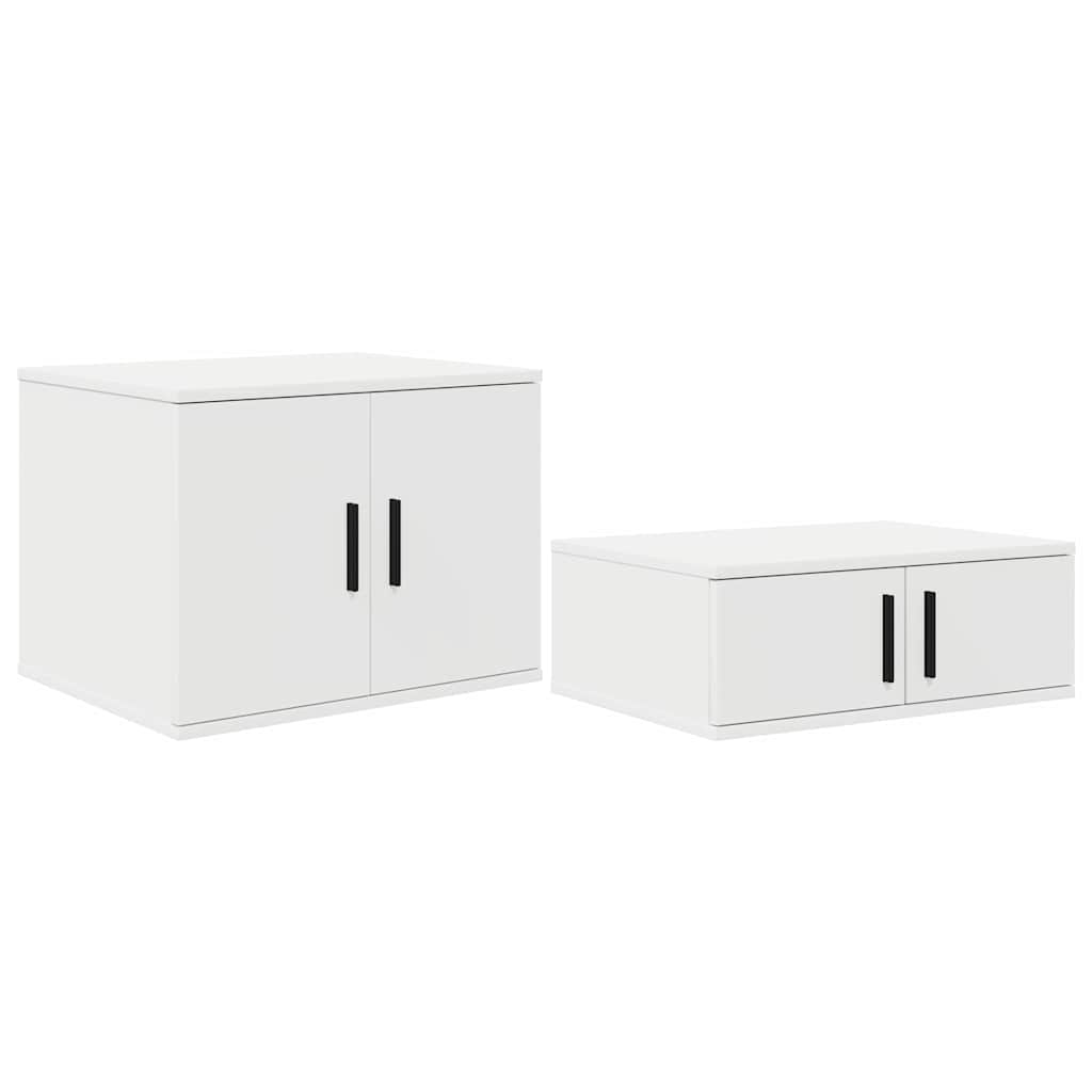vidaXL Storage Bed Frame with Storage White 80 cm Engineered Wood