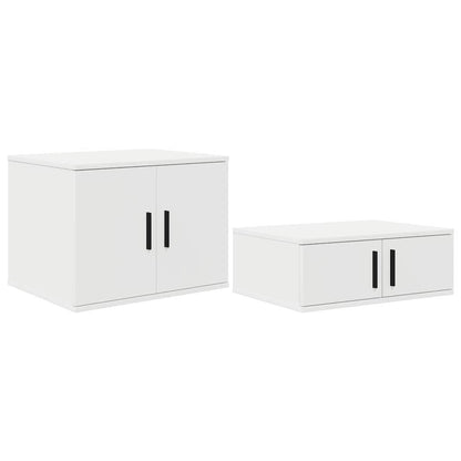vidaXL Storage Bed Frame with Storage White 80 cm Engineered Wood