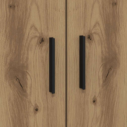 vidaXL Storage Bed Frame with Shelf Artisan Oak 80 cm Engineered Wood
