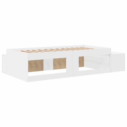 vidaXL Storage Bed Frame with Storage White 75 cm Engineered Wood