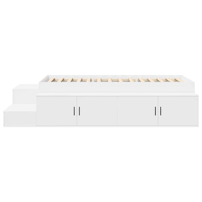 vidaXL Storage Bed Frame with Storage White 75 cm Engineered Wood