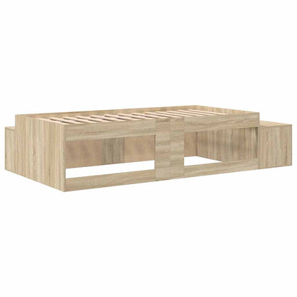 vidaXL Storage Bed Frame with Storage Sonoma Oak 75 cm Engineered Wood