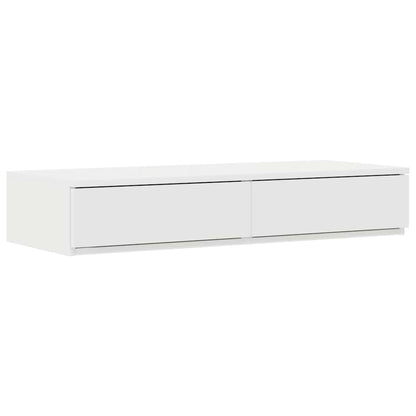 vidaXL Storage Bed Frame with Drawer White 80 cm Engineered Wood
