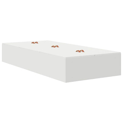 vidaXL Storage Bed Frame with Drawer White 80 cm Engineered Wood