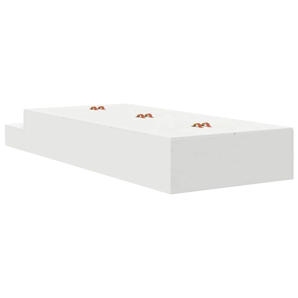 vidaXL Storage Bed Frame with Drawer White 80 cm Engineered Wood