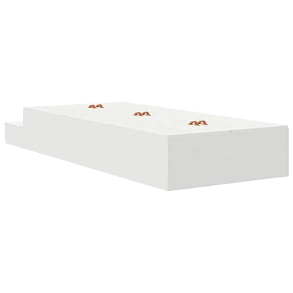 vidaXL Storage Bed Frame with Drawer White 80 cm Engineered Wood