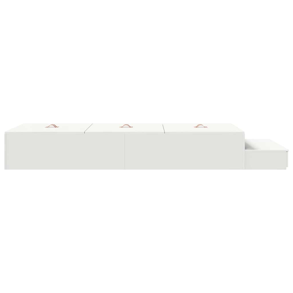 vidaXL Storage Bed Frame with Drawer White 80 cm Engineered Wood