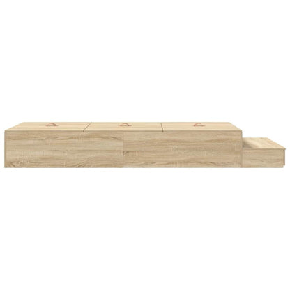 vidaXL Storage Bed Frame with Drawer Sonoma Oak 80 cm Engineered Wood
