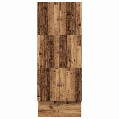 vidaXL Storage Bed Frame with Drawer Old Wood 80 cm Engineered Wood