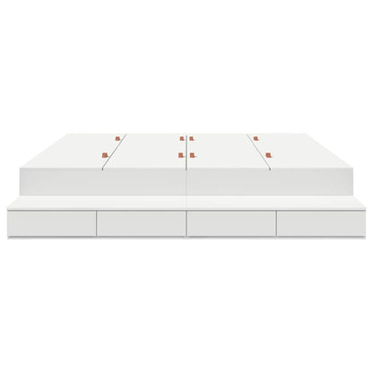 vidaXL Storage Bed Frame with Drawer White 200 cm Engineered Wood