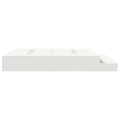 vidaXL Storage Bed Frame with Drawer White 200 cm Engineered Wood