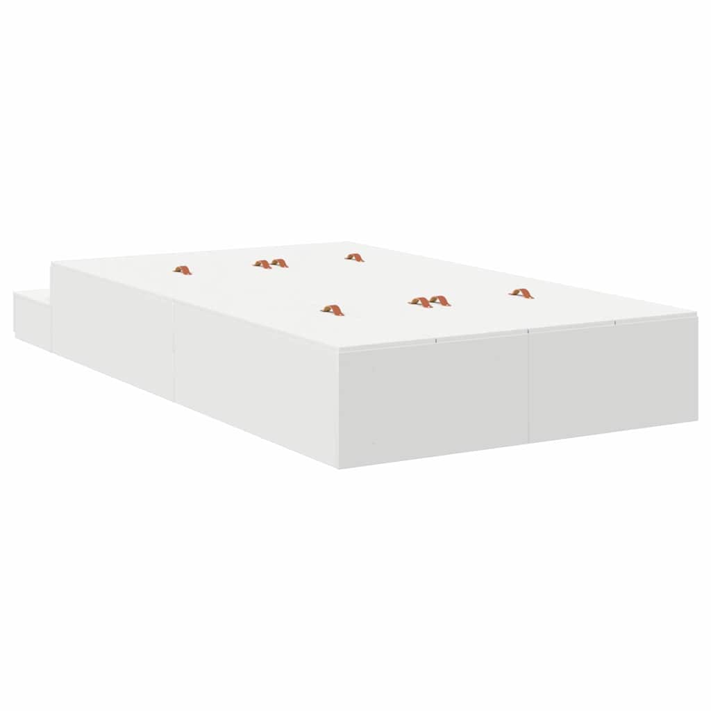 vidaXL Storage Bed Frame with Drawer White 120 cm Engineered Wood