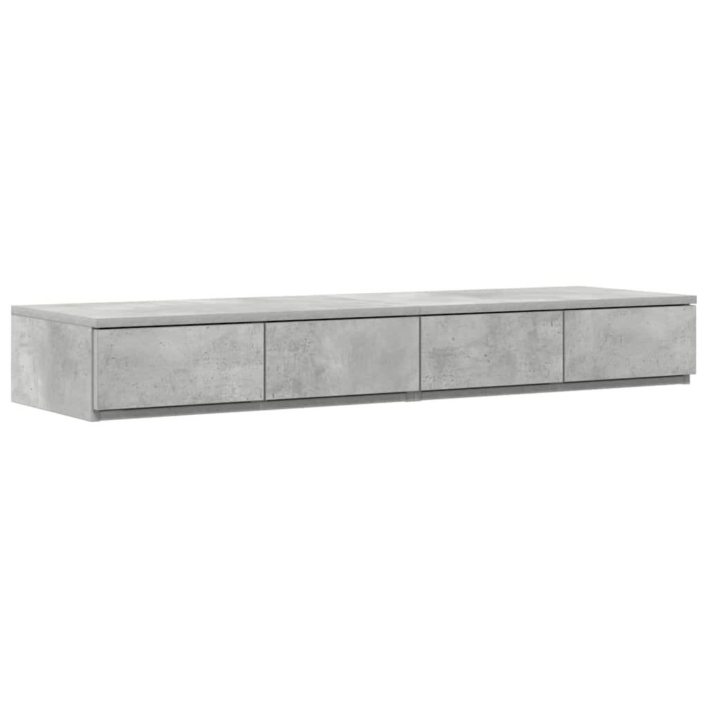 vidaXL Storage Bed Frame Concrete Grey 120 cm Engineered Wood