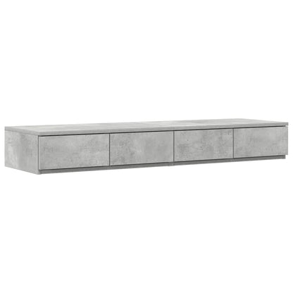 vidaXL Storage Bed Frame Concrete Grey 120 cm Engineered Wood