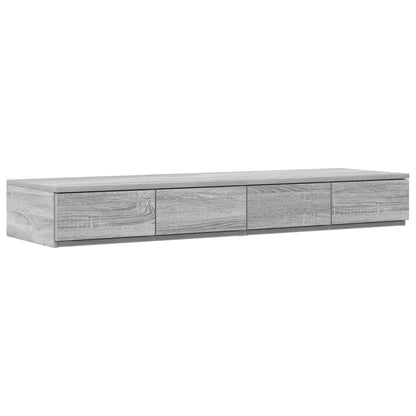 vidaXL Storage Bed Frame Grey Sonoma 120 cm Engineered Wood