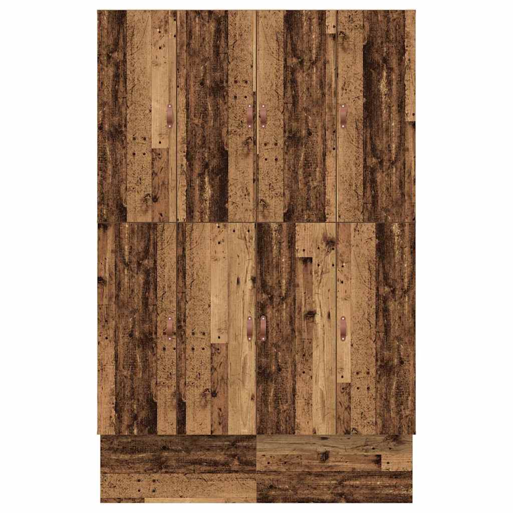 vidaXL Storage Bed Frame with Drawer Old Wood 150 cm Engineered Wood